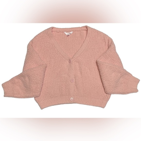 No Boundaries Juniors' Teddy Cardigan Pink Dusty Rose Textured Sweater XXL (19) - Picture 11 of 16